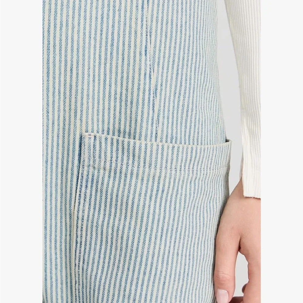 Women’s We The Free High Roller Light denim Stripe Jumpsuit - Picture 4 of 9